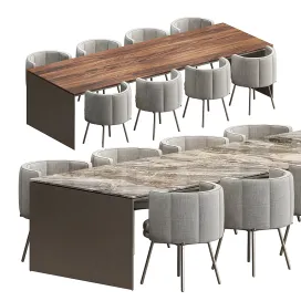 Linha table torii dining armchair minotti